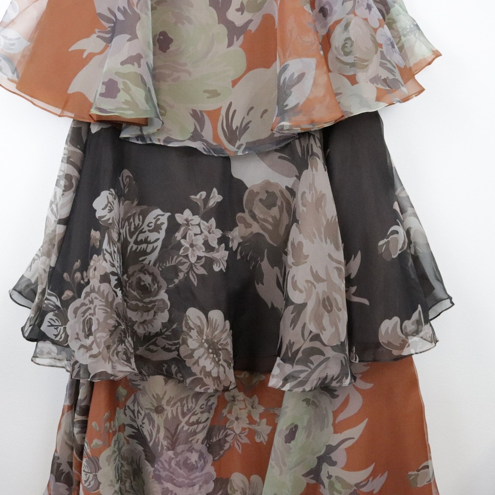 NWT Anthropologie Geisha Designs Martina Floral Dress Maxi Strapless Medium - Picture 8 of 13